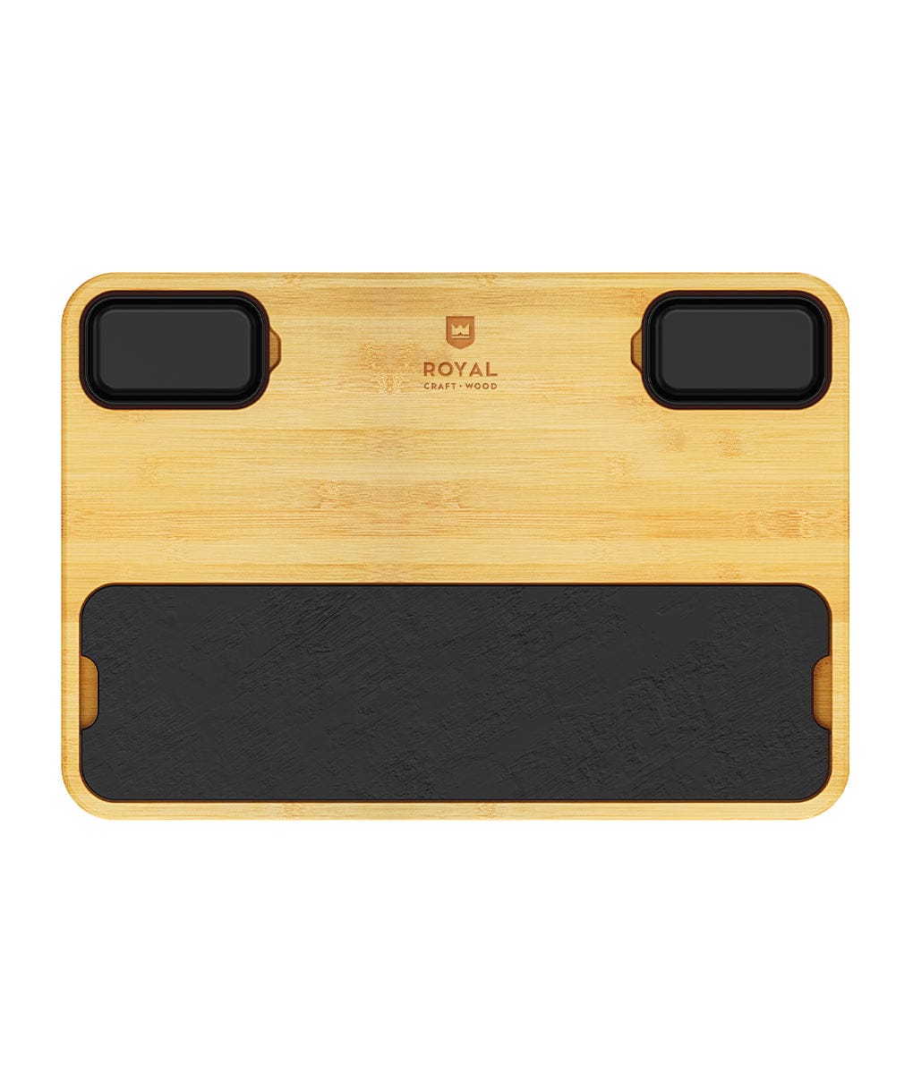 Cheese Board Set with Slate Plate by Royal Craft Wood