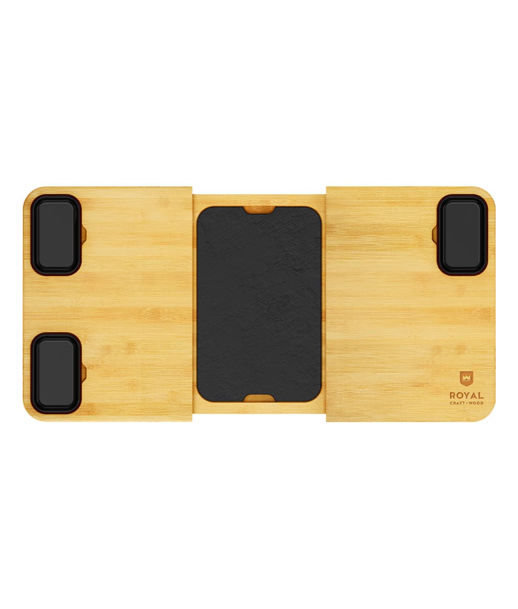 Cheese Board Set with Slate Plate by Royal Craft Wood