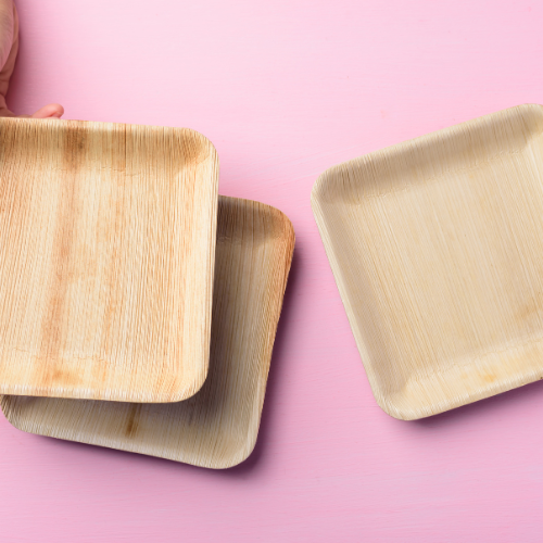Palm Leaf 10" Square Plate (250 each Buy by Box Pack) $0.35 each