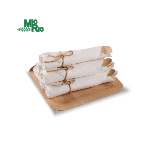 Eco Friendly Dinnerware Set 25 each of 9” & 6 “ Round Plates, wooden cutlery kit