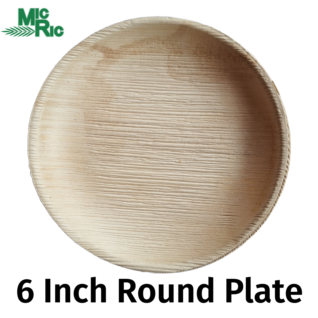 Palm leaf 6 Inch Round Plate (600 Pack) Buy By Box