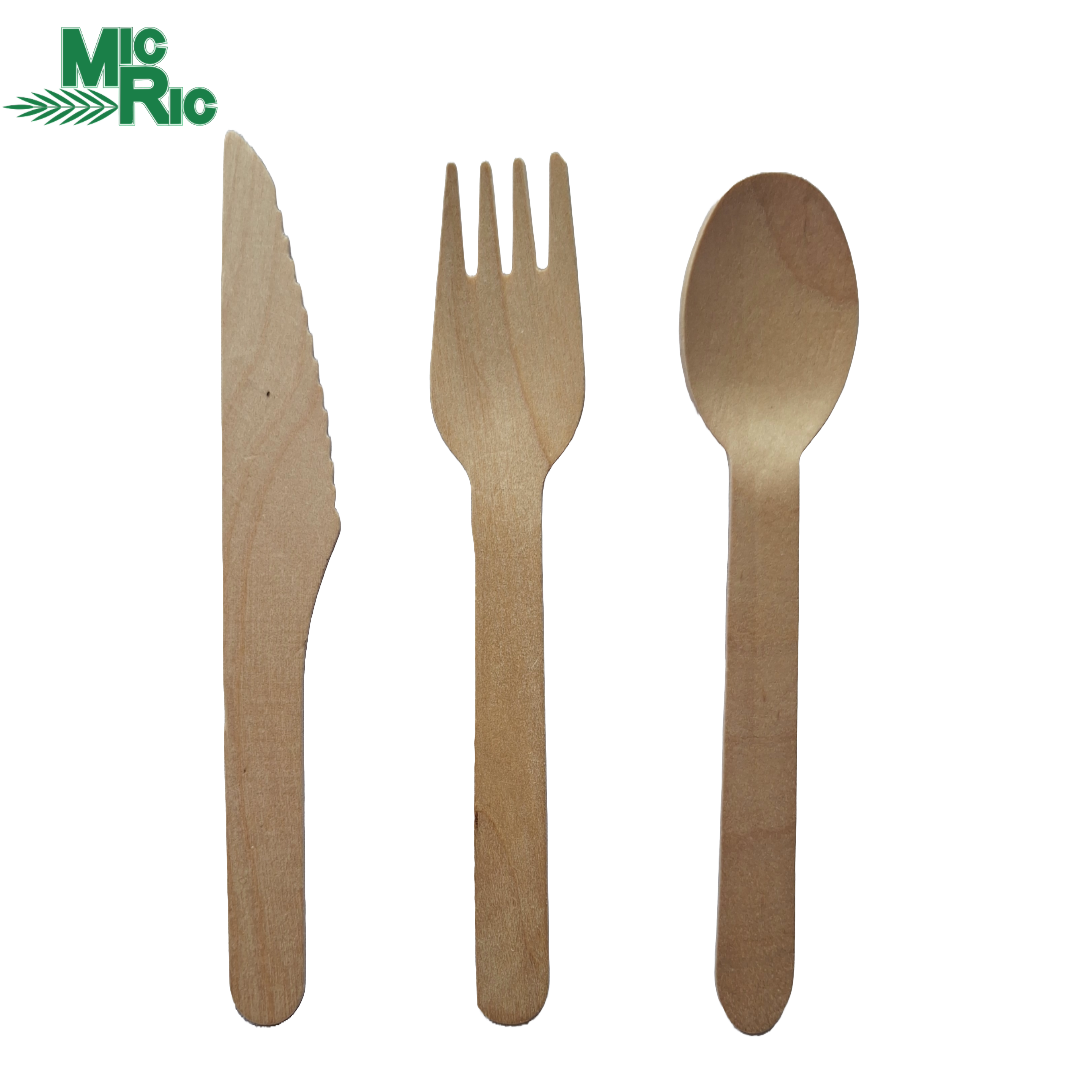 Wood Flatware Kit - Tied with Twine (10 Pack)