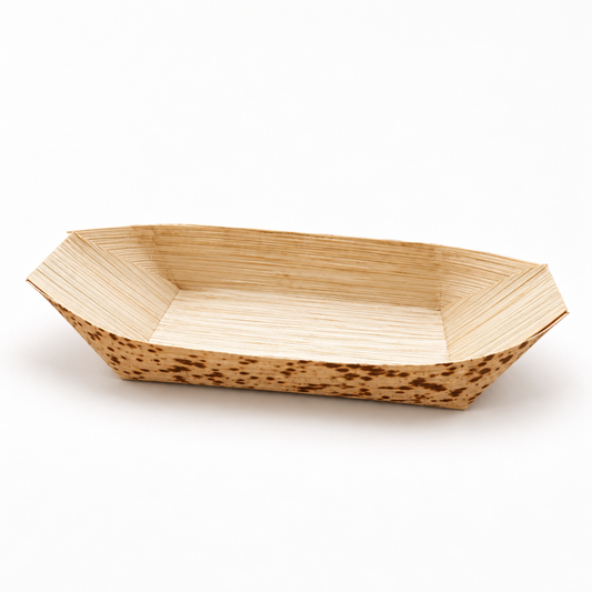 Bamboo Leaf Boat Dish 8" x 5" x 2" - 50 & 500/Case