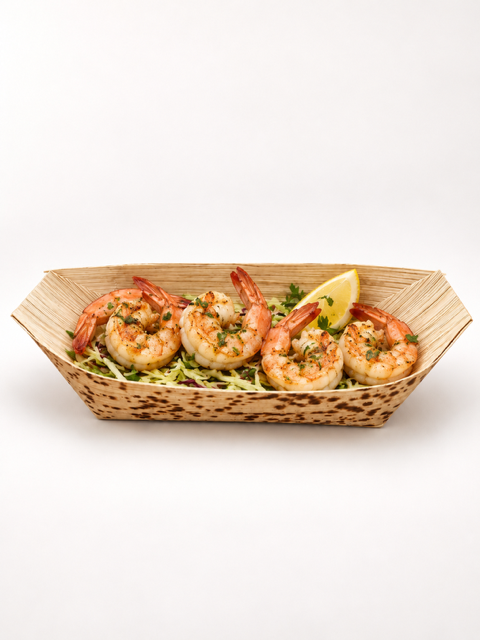Bamboo Leaf Boat Dish 8" x 5" x 2" - 50 & 500/Case