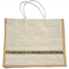 Vintage Style Jute Cotton Pocket Large Tote Shopping BAG Custom made
