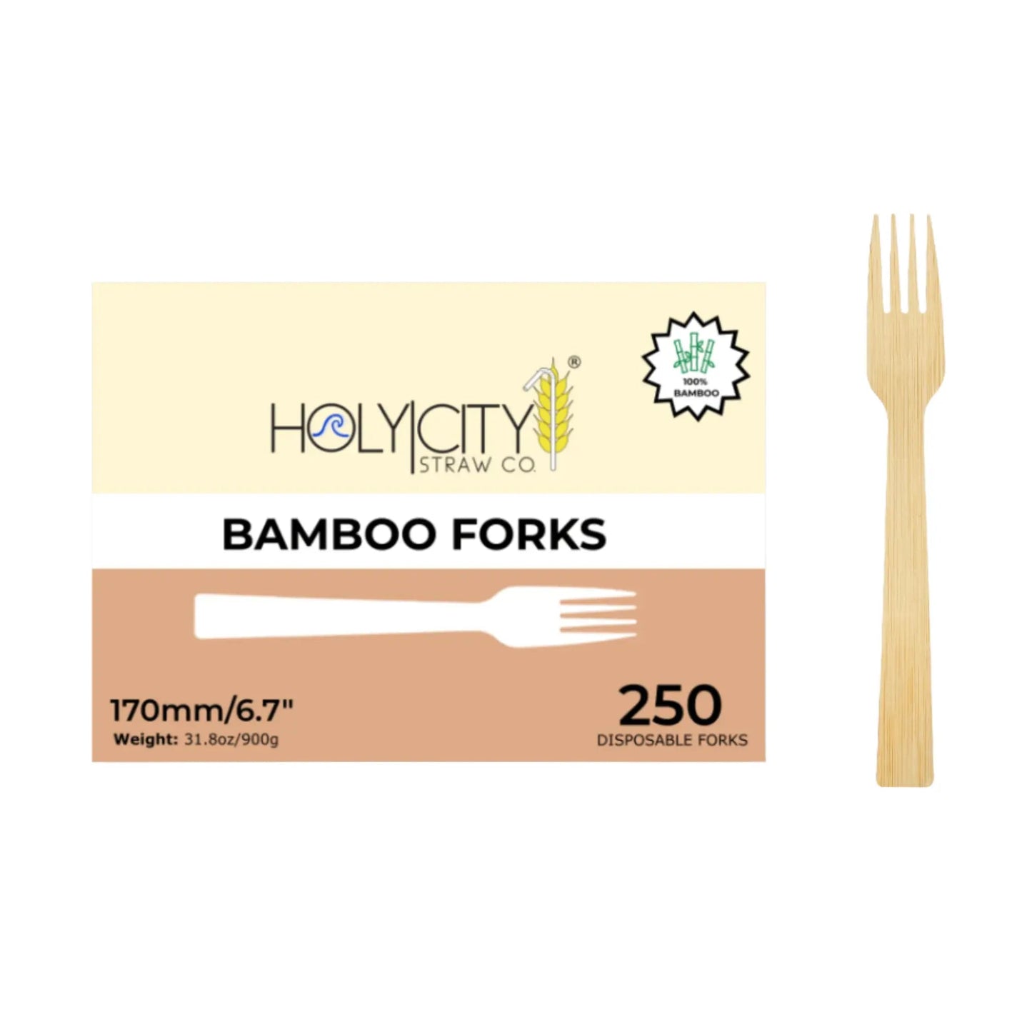 6.7" Bamboo Forks