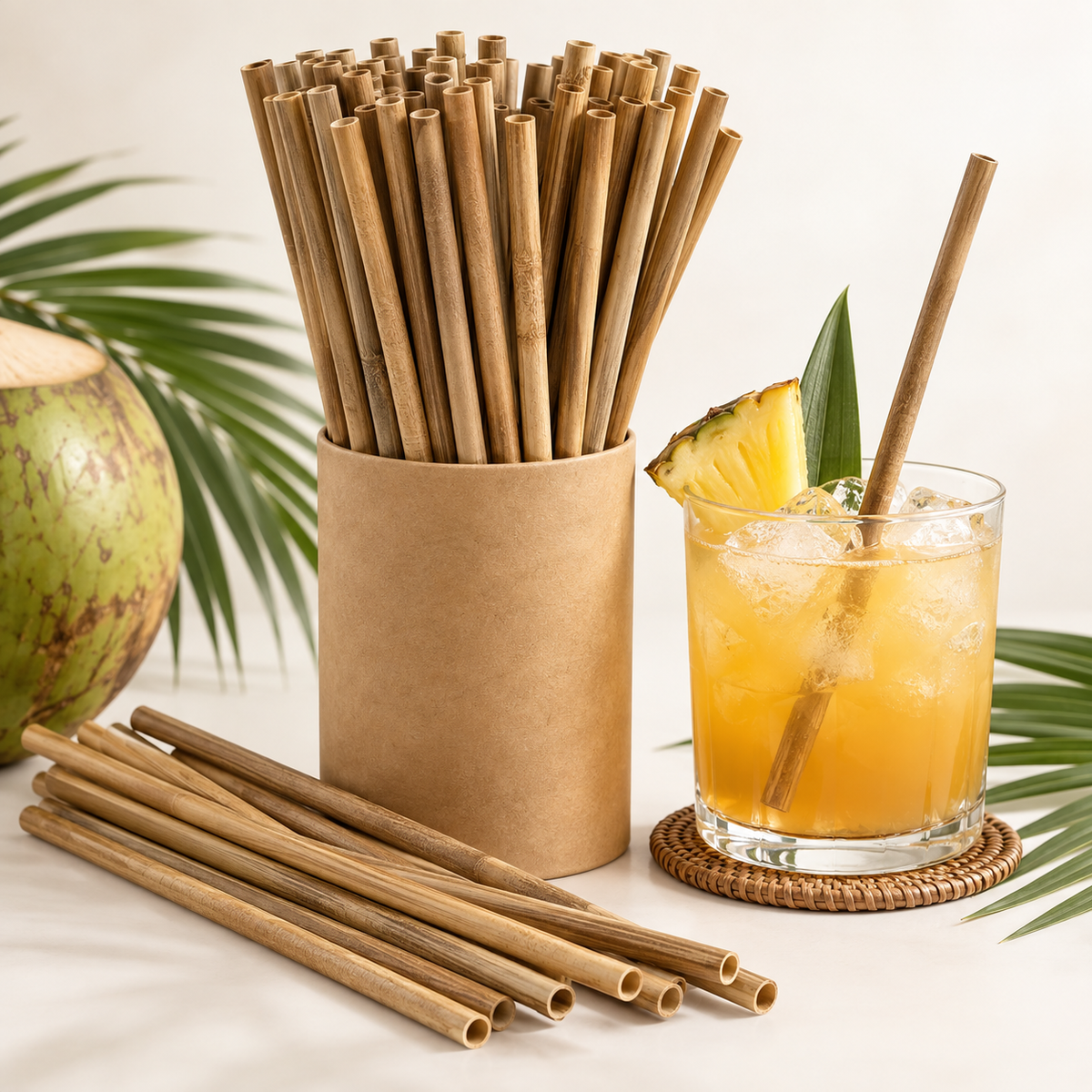Coconut Leaf Straws – 100, 500, 1000 Packs