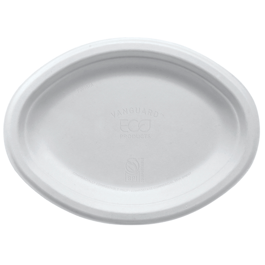 10x7in Oval Plates | Vanguard® Eco-Products (QTY:500)