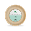 Natural Palm Leaf round 6 Inch (25 Pack)