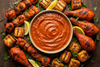 ADD SOME CHICKEN TIKKA, TANDOORI CHICKEN, PANEER TIKKA AROUND THE  SAUCE