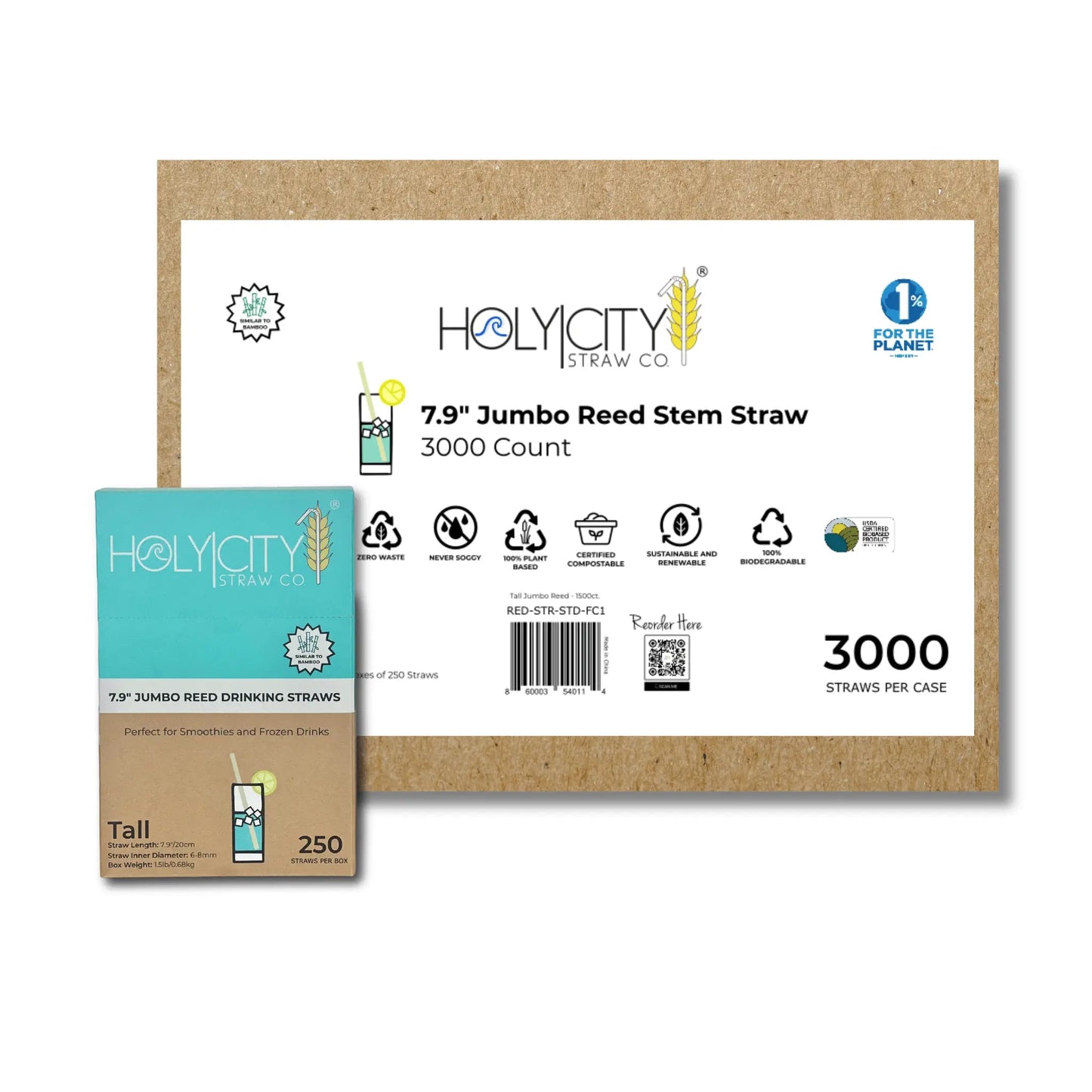 7.9" Jumbo Reed Straws